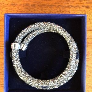 Genuine Swarovski Slate Grey Double wrap Bracelet